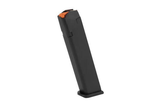 Glock's 24-round double stack 9mm magazine features their legendary steel core and polymer body for reliability and strength
